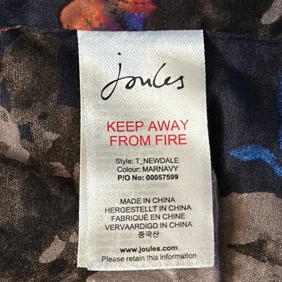 Joules navy blue quilted zip/snap jacket Sz 12 - Picture 13 of 13